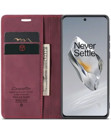 CaseMe 013 OnePlus 12 Hoesje Book Case met Standaard Rood Hoesjes