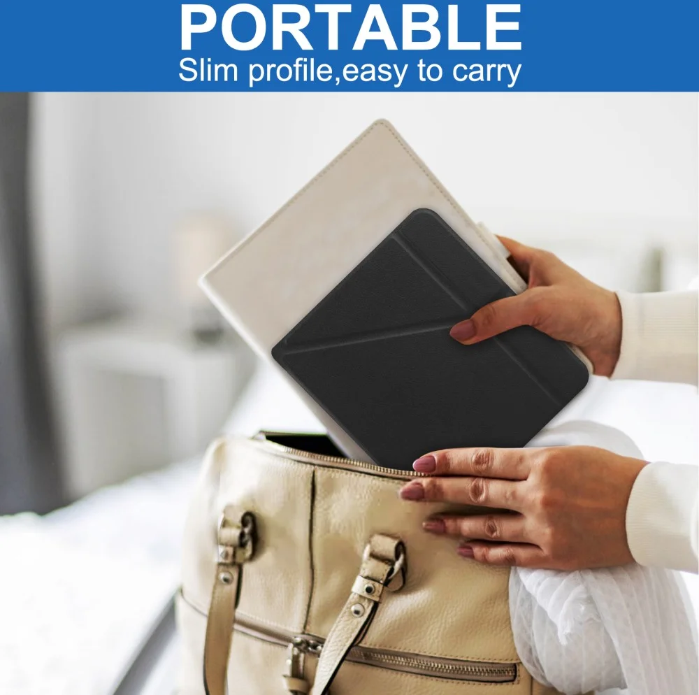 Kobo Sage Hoes Origami Book Case met Standaard Zwart afbeelding 9