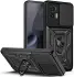 Motorola Edge 30 Neo Hoesje met Camera Slider en Kickstand Ring Zwart afbeelding 1