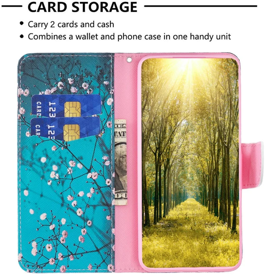 Oppo A78 4G Hoesje Portemonnee Book Case Bloemen Print afbeelding 2