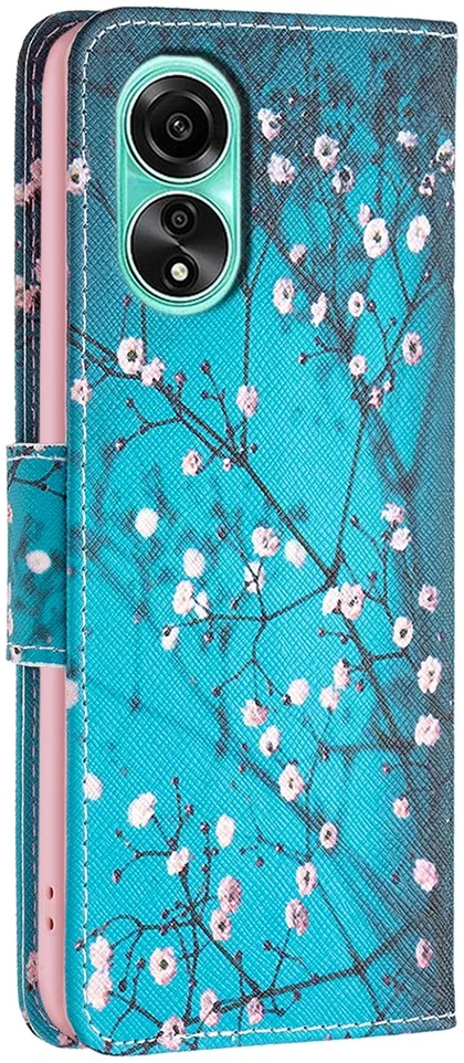 Oppo A78 4G Hoesje Portemonnee Book Case Bloemen Print afbeelding 6