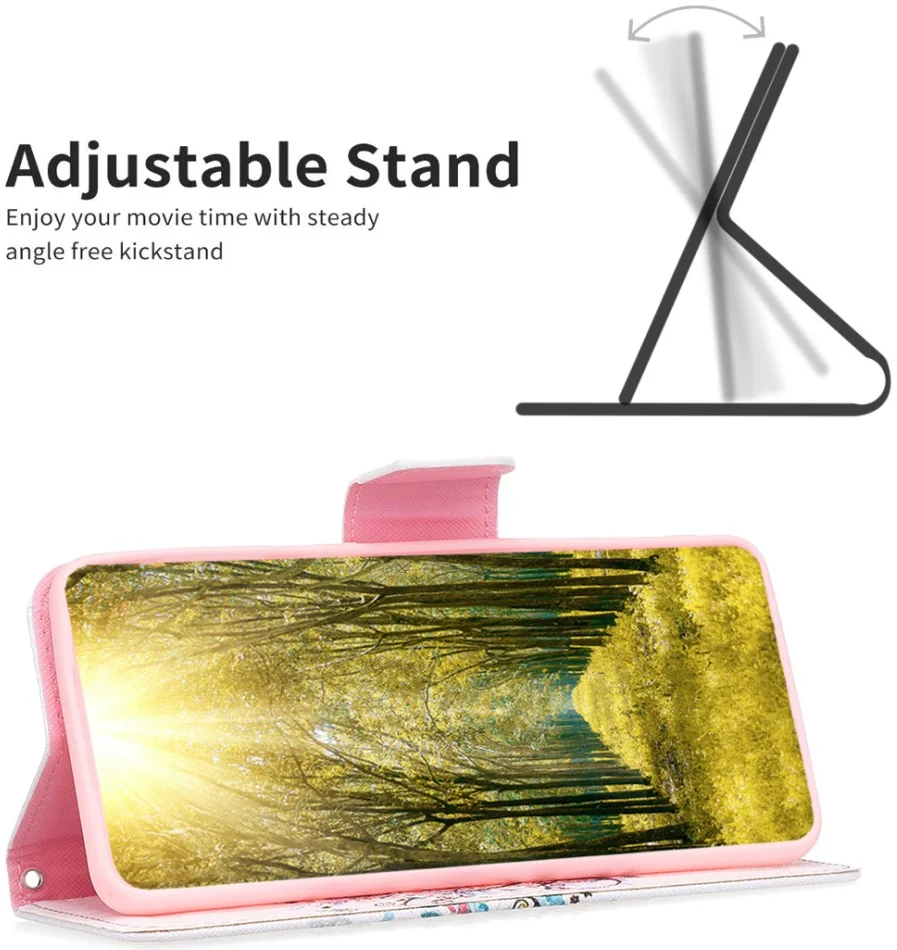 Oppo A78 4G Hoesje Portemonnee Book Case Boom Print afbeelding 3