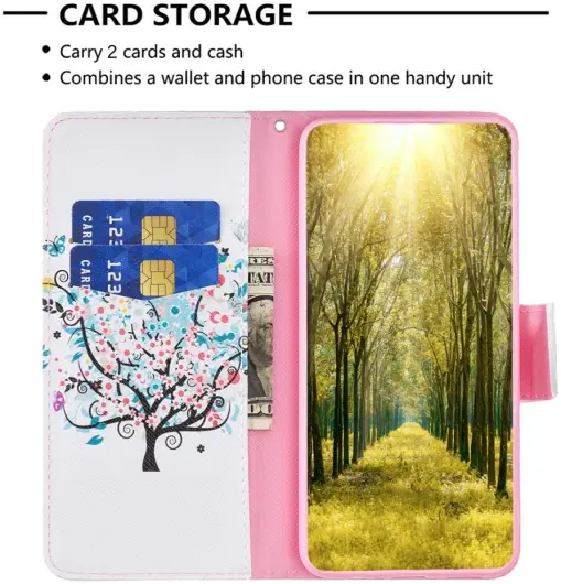Oppo A78 4G Hoesje Portemonnee Book Case Boom Print afbeelding 2