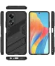 Oppo A58 Hoesje Shockproof Kickstand Back Cover Zwart