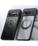 Google Pixel 8a Hoesje met MagSafe Back Cover met Ring Kickstand Zwart