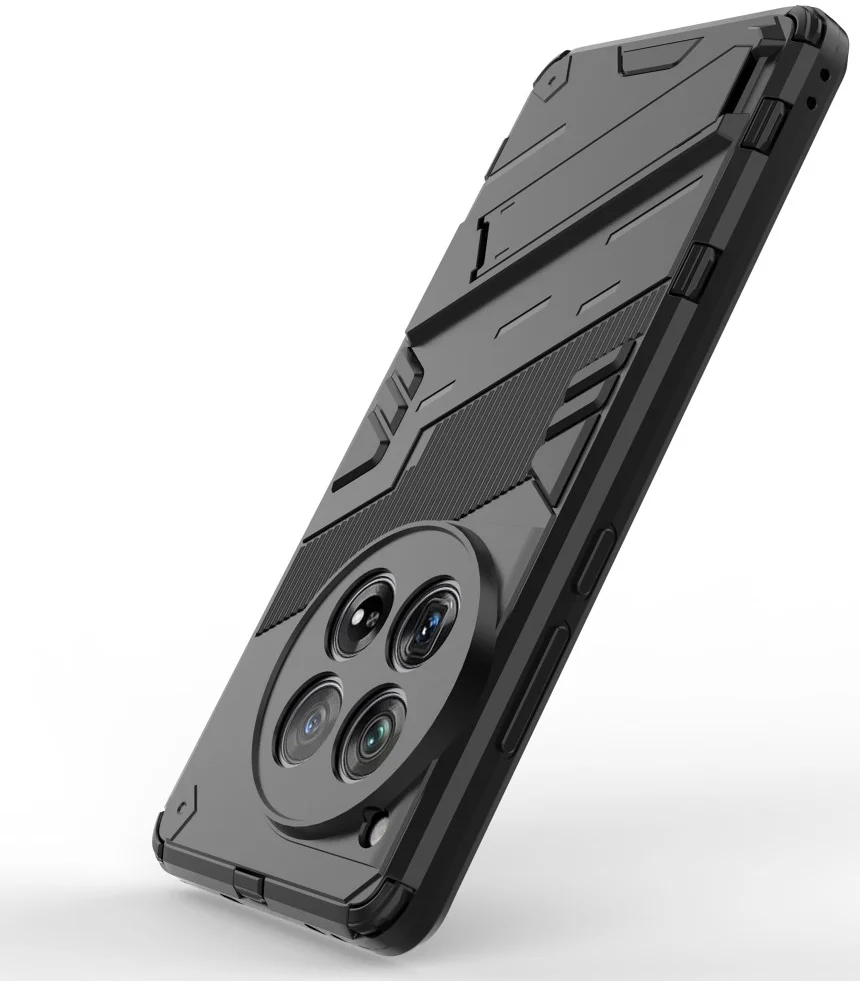 OnePlus 12 Hoesje Shockproof Kickstand Back Cover Zwart afbeelding 6