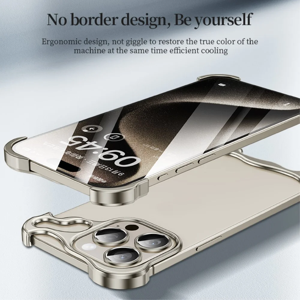 Apple iPhone 15 Pro Max Hoesje Edge Cover met Camera Bescherming Grijs afbeelding 3