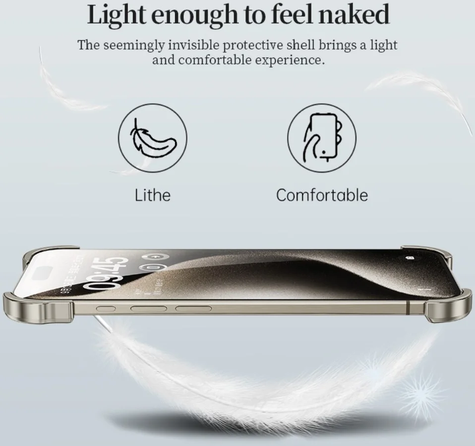 Apple iPhone 15 Pro Max Hoesje Edge Cover met Camera Bescherming Grijs afbeelding 5