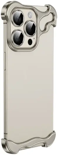 Apple iPhone 15 Pro Max Hoesje Edge Cover met Camera Bescherming Grijs afbeelding 1