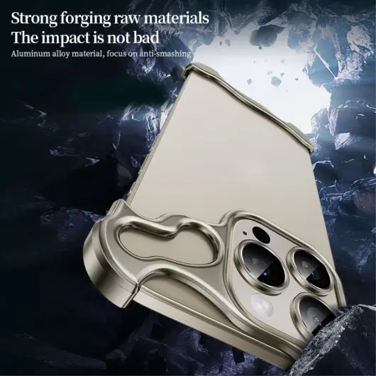 Apple iPhone 15 Pro Max Hoesje Edge Cover met Camera Bescherming Grijs afbeelding 6