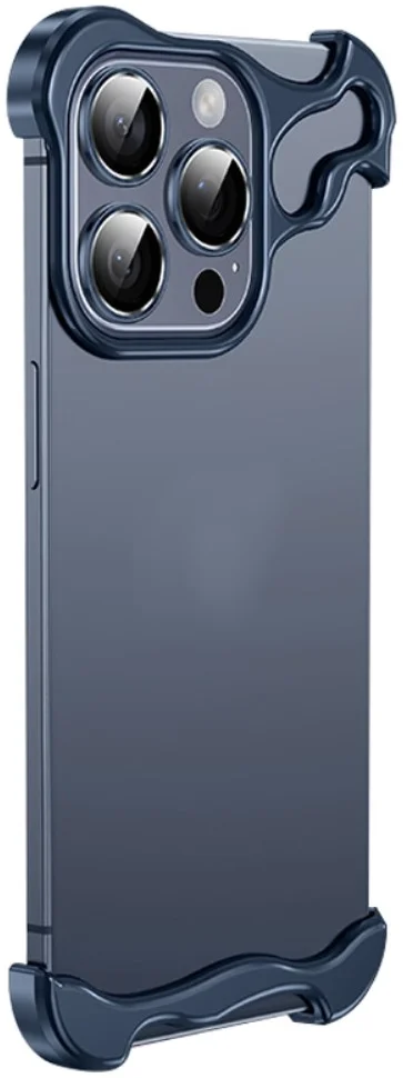Apple iPhone 15 Pro Max Hoesje Edge Cover met Camera Bescherming Blauw afbeelding 1