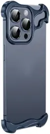 Apple iPhone 15 Pro Max Hoesje Edge Cover met Camera Bescherming Blauw