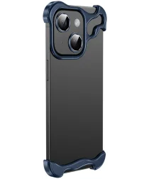 Apple iPhone 15 Hoesje Edge Cover met Camera Bescherming Blauw