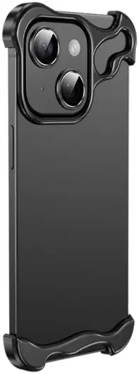 Apple iPhone 15 Hoesje Edge Cover met Camera Bescherming Zwart afbeelding 1