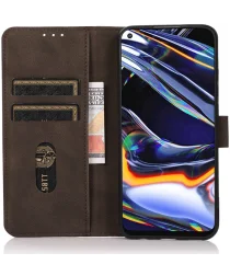 KHAZNEH Samsung Galaxy Xcover 7 Hoesje Retro Wallet Book Case Bruin