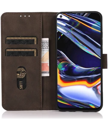 KHAZNEH Samsung Galaxy Xcover 7 Hoesje Retro Wallet Book Case Bruin Hoesjes