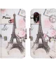 Samsung Galaxy Xcover 7 Hoesje Portemonnee Book Case Eiffeltoren Print