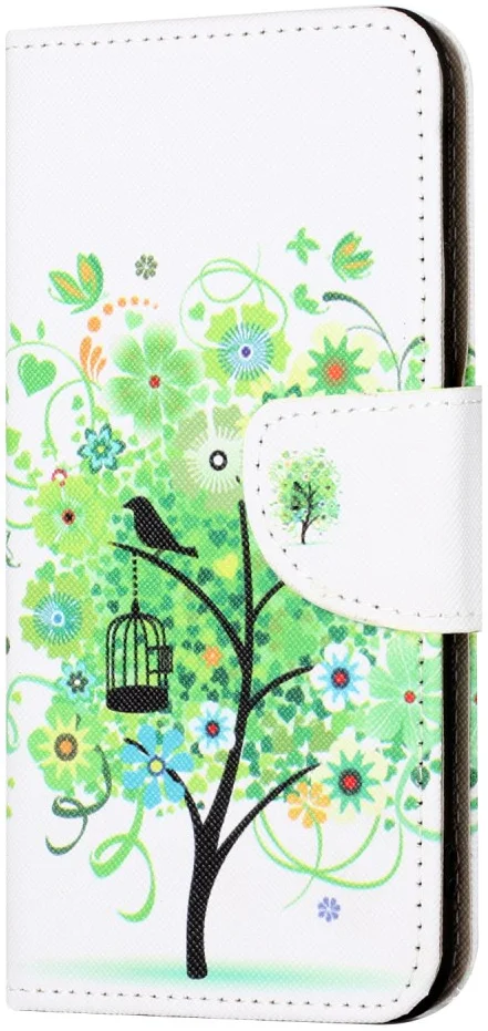 Motorola Moto G34 Hoesje Portemonnee Book Case Boom Print afbeelding 4