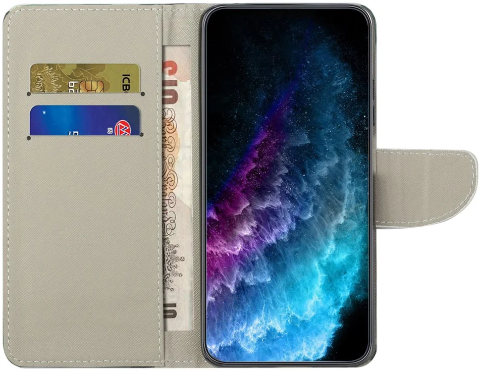 Motorola Moto G34 Hoesje Portemonnee Book Case Eiffeltoren Print afbeelding 2