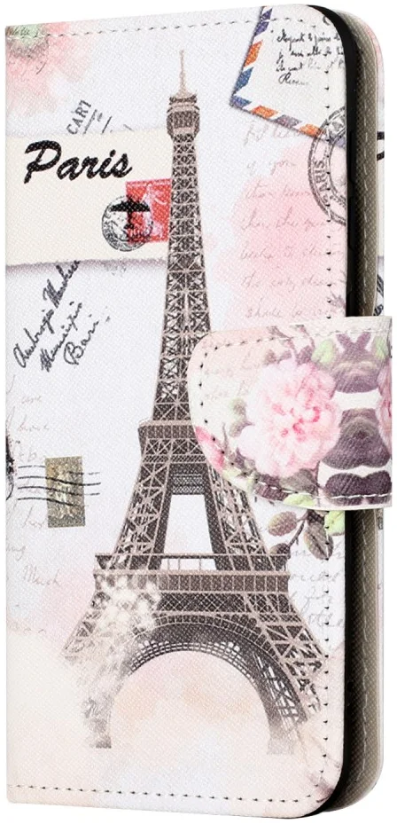 Motorola Moto G34 Hoesje Portemonnee Book Case Eiffeltoren Print afbeelding 4