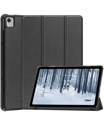 Nokia T21 Hoes Tri-Fold Book Case met Standaard Zwart Hoesjes