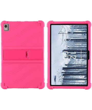 Nokia T21 Hoes Siliconen Back Cover Roze Hoesjes