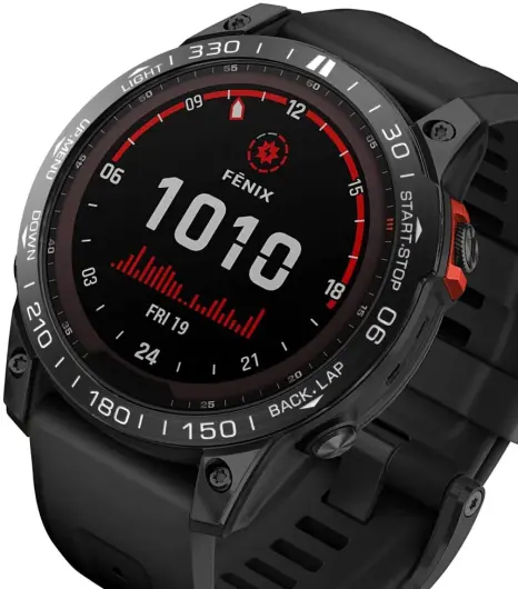Garmin Fenix 7X Bezel Ring Randbeschermer Zwart afbeelding 3
