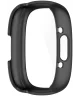 Fitbit Versa 4 / Sense 2 Hoesje - Bumper Tempered Glass - Zwart