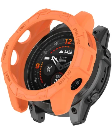 Garmin Fenix 7X (Pro) / Epix Pro 51MM Hoesje TPU Bumper Case Oranje Cases