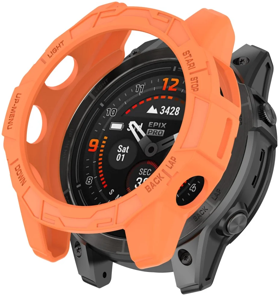 Garmin Fenix 7X (Pro) / Epix Pro 51MM Hoesje TPU Bumper Case Oranje afbeelding 1