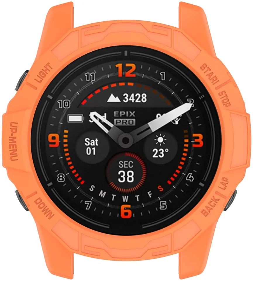 Garmin Fenix 7X (Pro) / Epix Pro 51MM Hoesje TPU Bumper Case Oranje afbeelding 6