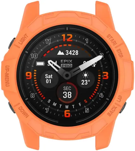Garmin Fenix 7X (Pro) / Epix Pro 51MM Hoesje TPU Bumper Case Oranje afbeelding 6