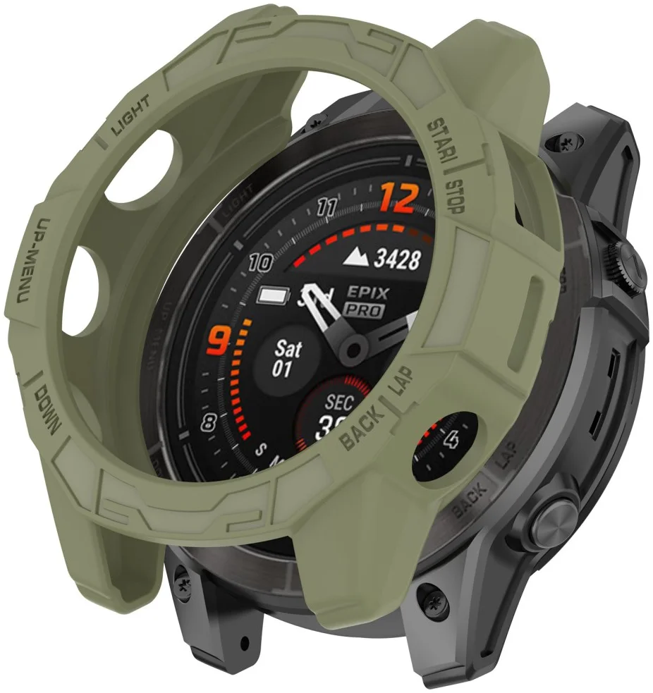 Garmin Fenix 7X (Pro) / Epix Pro 51MM Hoesje TPU Bumper Case Groen afbeelding 1