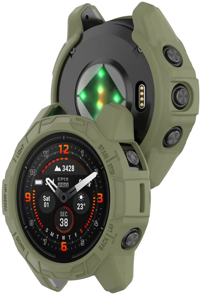 Garmin Fenix 7X (Pro) / Epix Pro 51MM Hoesje TPU Bumper Case Groen afbeelding 3