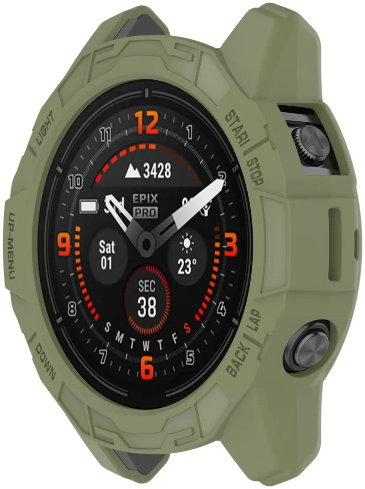 Garmin Fenix 7X (Pro) / Epix Pro 51MM Hoesje TPU Bumper Case Groen afbeelding 4