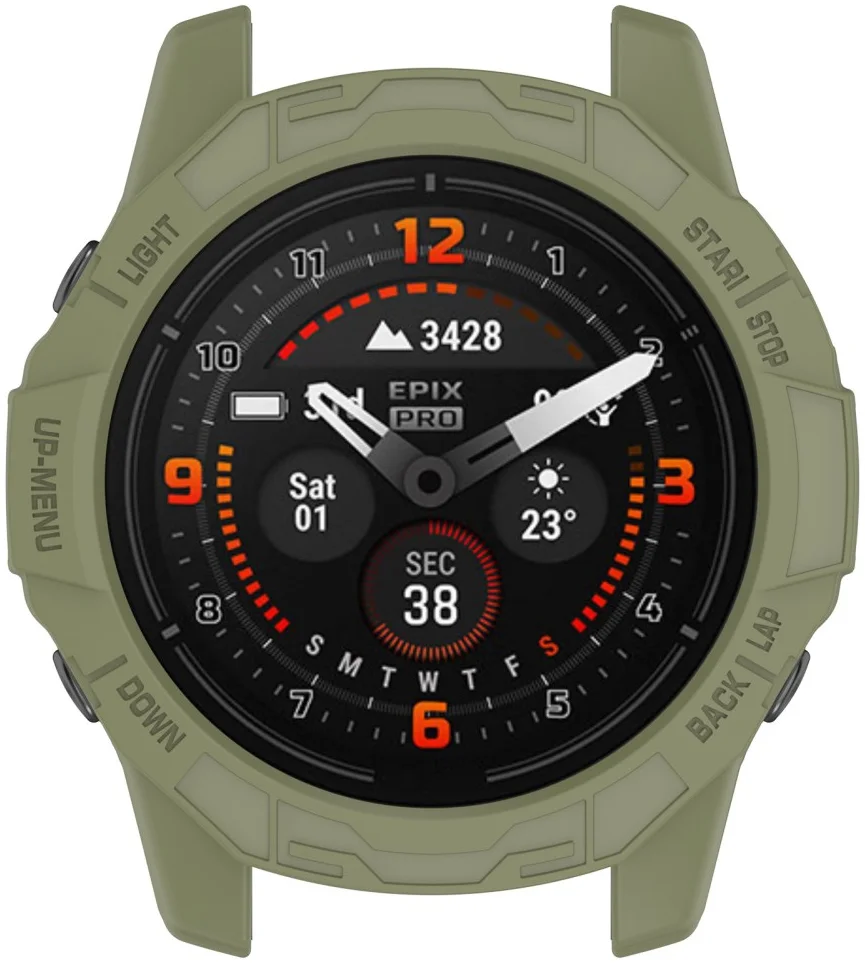 Garmin Fenix 7X (Pro) / Epix Pro 51MM Hoesje TPU Bumper Case Groen afbeelding 6