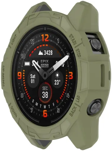 Garmin Fenix 7X (Pro) / Epix Pro 51MM Hoesje TPU Bumper Case Groen afbeelding 4