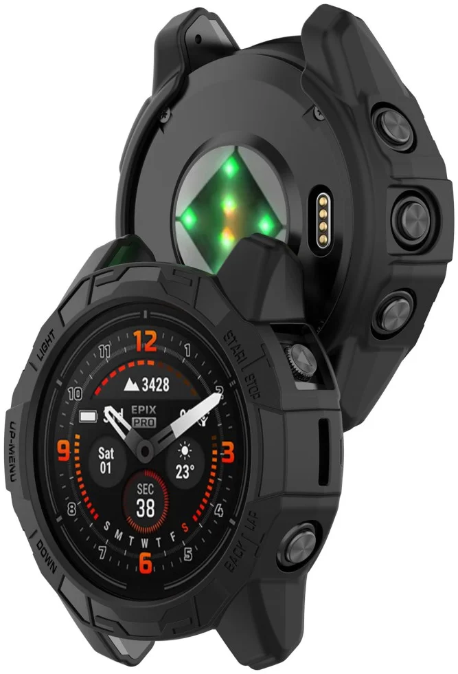 Garmin Fenix 7X (Pro) / Epix Pro 51MM Hoesje TPU Bumper Case Zwart afbeelding 3