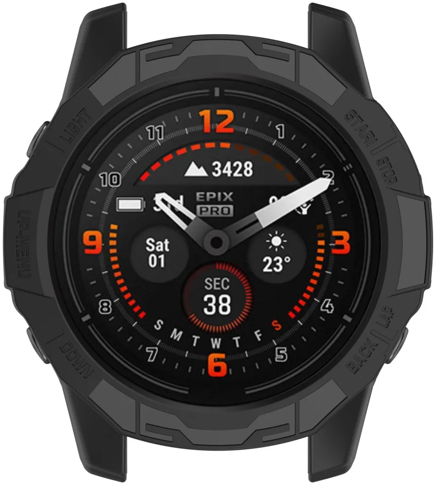 Garmin Fenix 7X (Pro) / Epix Pro 51MM Hoesje TPU Bumper Case Zwart afbeelding 6
