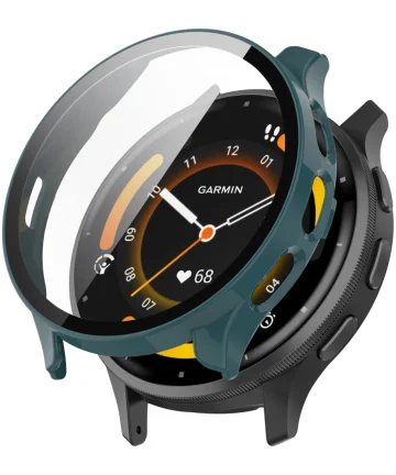 Garmin Venu 3 Hoesje - Bumper met Tempered Glass - Groen Cases