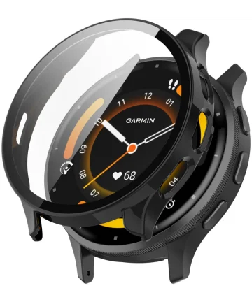 Garmin Venu 3S Hoesje - Bumper met Tempered Glass - Zwart Cases