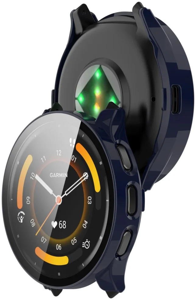 Garmin Venu 3S Hoesje - Bumper met Tempered Glass - Blauw afbeelding 7