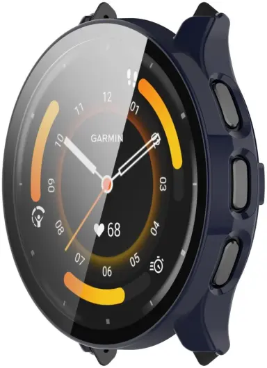Garmin Venu 3S Hoesje - Bumper met Tempered Glass - Blauw afbeelding 6