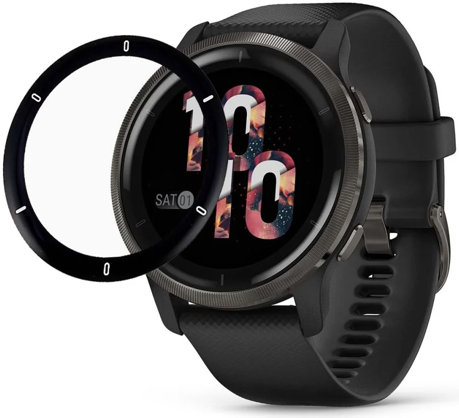 Garmin Venu 2 Screen Protector - 0.3mm Tempered Glass afbeelding 1