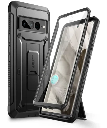 SUPCASE UB Pro Google Pixel 8A Hoesje Full Protect Kickstand Zwart Hoesjes