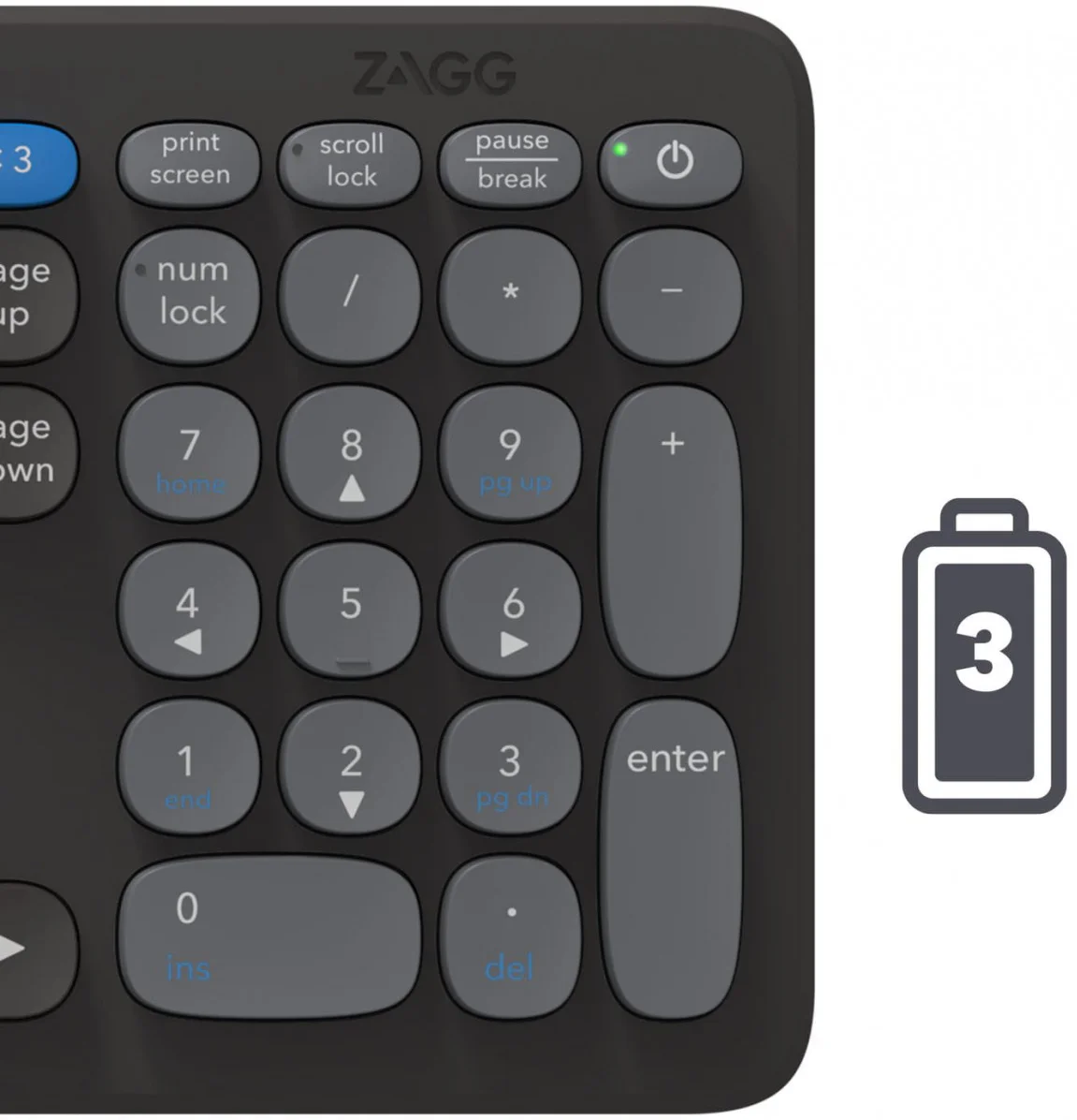 ZAGG Pro Keyboard 17&quot; Bluetooth Toetsenbord QWERTY Zwart afbeelding 6