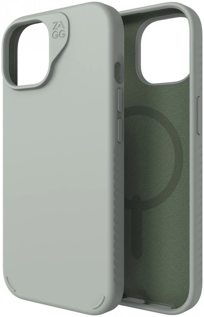 ZAGG Manhattan Apple iPhone 15 Hoesje MagSafe Back Cover Groen afbeelding 1