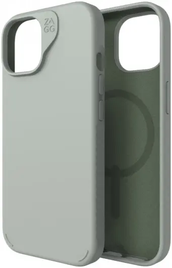 ZAGG Manhattan Apple iPhone 15 Hoesje MagSafe Back Cover Groen afbeelding 1
