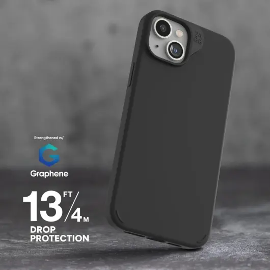 ZAGG Manhattan iPhone 15 Plus / 14 Plus Hoesje MagSafe Back Cover Zwart afbeelding 4