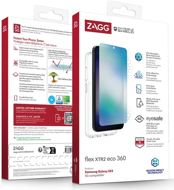 ZAGG Samsung Galaxy S23 Hoesje Transparant + Screen Protector afbeelding 4